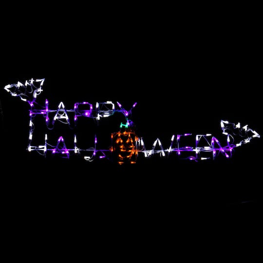 57&#x22; Lighted Happy Halloween Sign